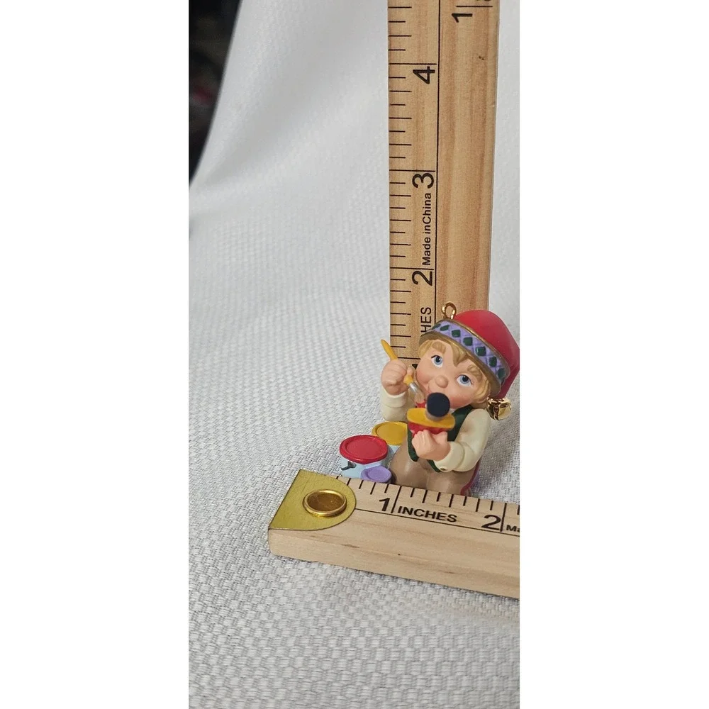 VTG 1999 Hallmark Keepsake Ornament KOCC Elf Painting Nutcracker Christmas Decor